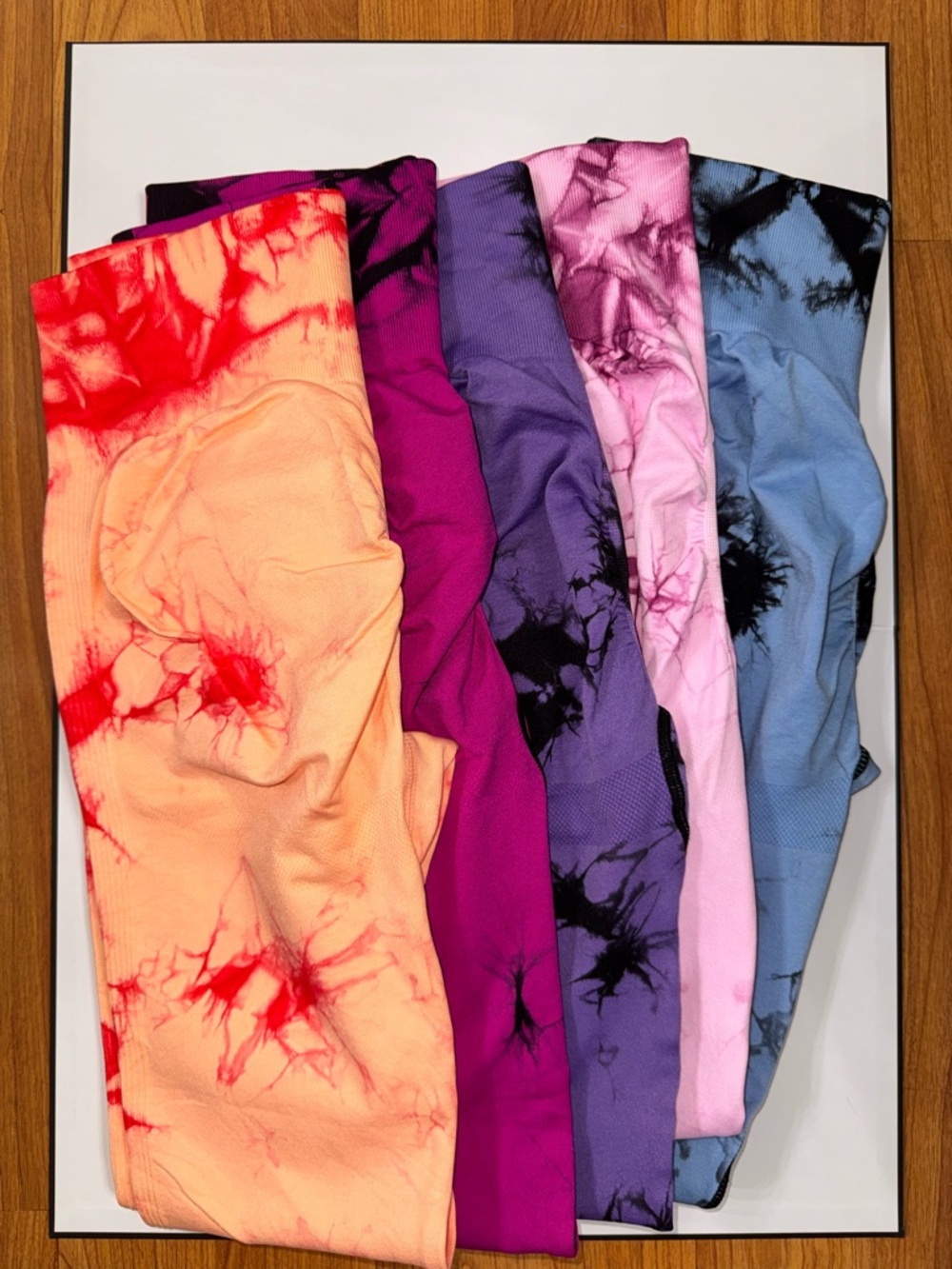Tie-Dye High-Waist Leggings - Multi Color 5-Pack